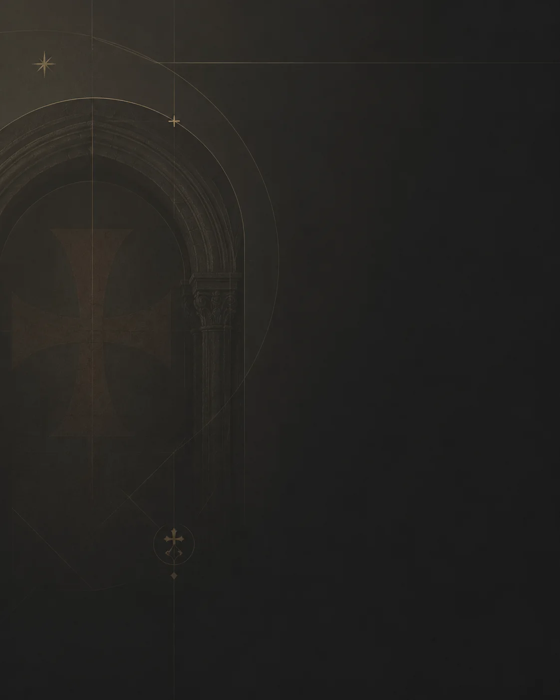 Portal ceremonial con cruz, reservado para el acceso de miembros